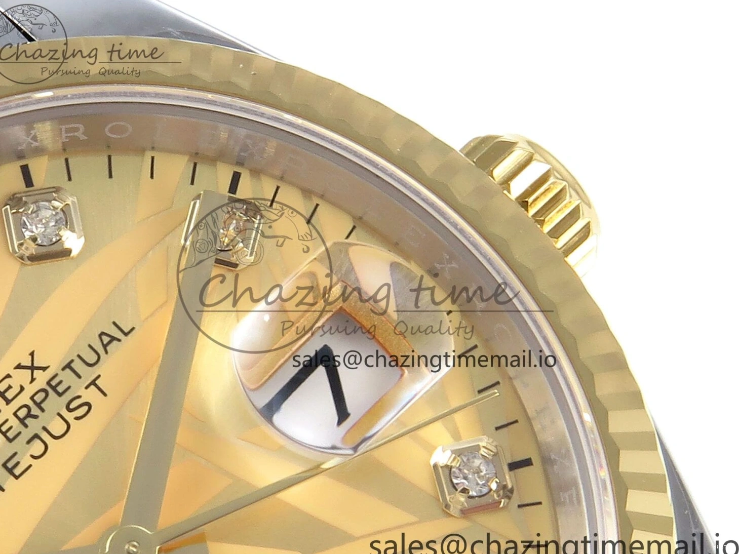 MiroTime 1225 DateJust 36 126233 EWEF Best Edition YG Leaf Dial on SS YG Jubilee Bracelet A Sporty 628
